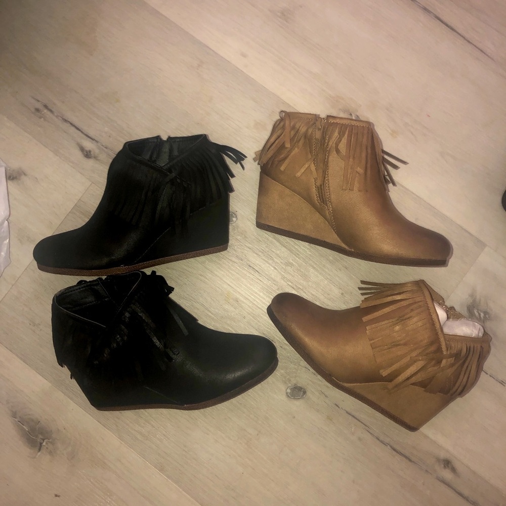 Fringe ankle booties Adorable brand new sexy wedge